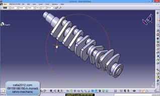 فیلم اموزش پیشرفته مدلسازی مدل میل لنگ با نرم افزار catia